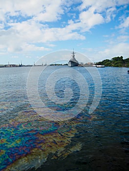 Oil on Water Arizona Memorial Pearl Harbor