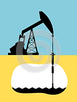 Oil well with low stockpile, reserve and reservoir of petroleum