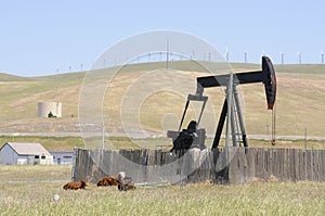 Oil well pump with wind generators