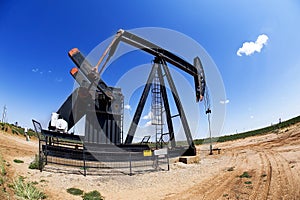Oil Well Pumper. photo