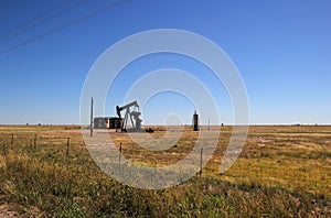 Oil well pumper in West Texas