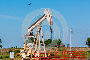 Oil Well Pumpjack in Texas or Oklahoma.