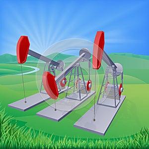 Oil well pumpjacks