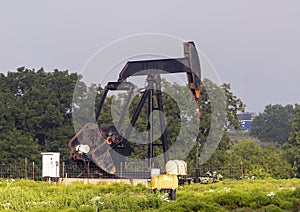 Oil well in the State of Oklahoma in the United States of America.