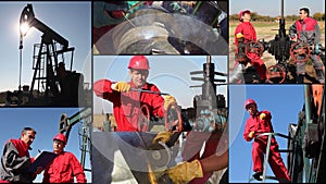 Oil Workers or Engineers Photo Collage