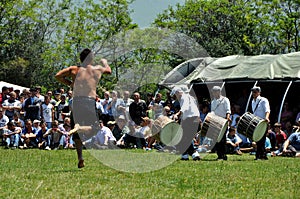 Oil wrestling on the occasion of Liberation Day in Dragash.