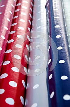 Oilcloth Fabrics with bright patterns photo