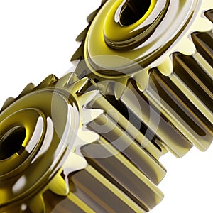 Oiled Gears Concept 3d Illustration