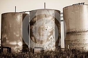 Oilfield Oil Tank West Texas