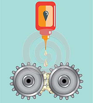 Oiling Gears Vector