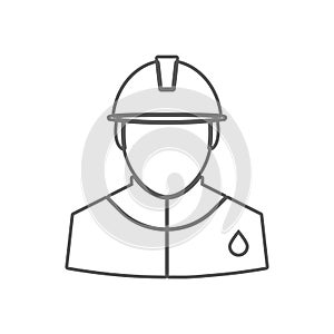 oilman icon. Element of Oil for mobile concept and web apps icon. Outline, thin line icon for website design and development, app