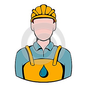 Oilman icon, icon cartoon