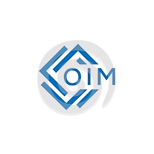 OIM letter logo design on white background. OIM creative circle letter logo concept. OIM letter design.OIM letter logo design on