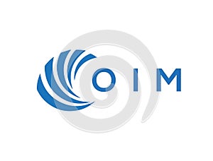 OIM letter logo design on white background. OIM creative circle letter logo concept. OIM letter design