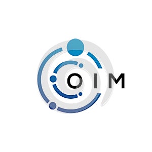 OIM letter technology logo design on white background. OIM creative initials letter IT logo concept. OIM letter design