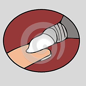 OINTMENT or cream illustration on finger