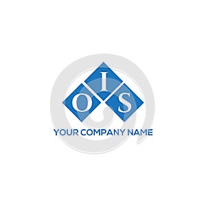 OIS letter logo design on WHITE background. OIS creative initials letter logo concept. OIS letter design