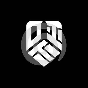 OIT abstract monogram shield logo design on white background.