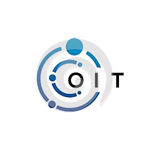 OIT letter technology logo design on white background. OIT creative initials letter IT logo concept. OIT letter design
