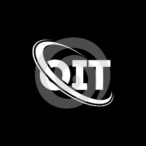 OIT logo. OIT letter. OIT letter logo design. Initials OIT logo linked with circle and uppercase monogram logo. OIT typography for