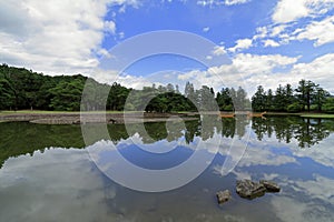 Oizumi ga ike pond of Motsu temple in Hiraizumi