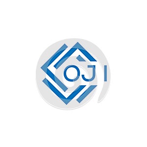 OJI letter logo design on white background. OJI creative circle letter logo concept. OJI letter design.OJI letter logo design on