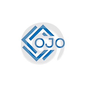 OJO letter logo design on white background. OJO creative circle letter logo concept. photo