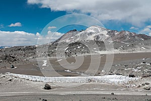 Ojos del Salado volcano in Atacama desert, Chile