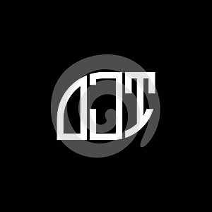 OJT letter logo design on BLACK background. OJT creative initials letter logo concept. OJT letter design