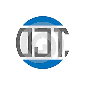 OJT letter logo design on white background. OJT creative initials circle logo concept. OJT letter design