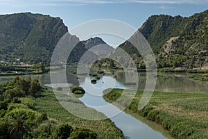 OjÃÂ³s reservoir at Valle de Ricote, Murcia photo