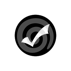 Ok button vector icon. Approve illustration sign. Check mark symbol. Yes logo.