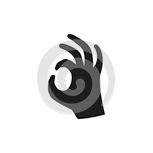 ok hand gesture logo vector icon illustration