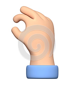 OK hand gesture - modern realistic colorful 3d icon