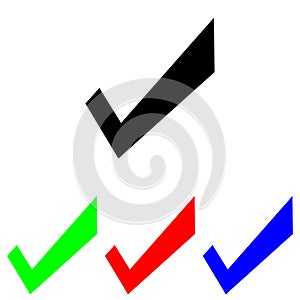 Ok icon vector. check illustration sign. checkmark symbol, yes logo.