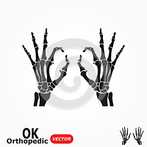 OK orthopedic ( X-ray human hand with OK sign )