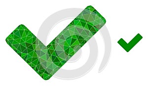 OK Sign Polygonal Lowpoly Flat Icon