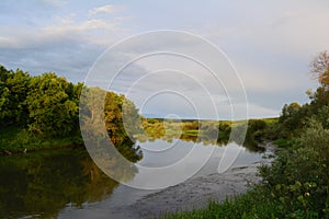 Oka River Russia Tula region village Beregovaya