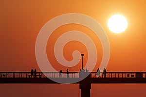 Okaloosa Island Pier at Sunset