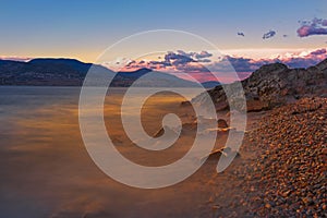 Okanagan Lake Sunset, Kelowna British Columbia Canada