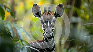 Okapi in Dense Forest