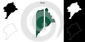 Okara outline map