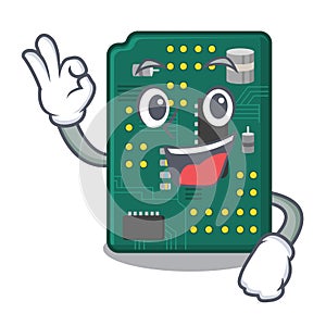 Okay circuit board pcb in cartoon shape