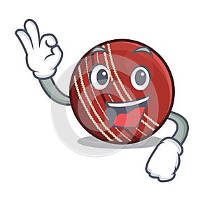 Okay cricket ball isolated in the cartoon