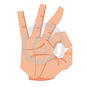 Okay hand sign. accept concept - vector