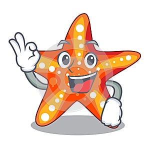 Okay starfish in the cartoon shape funny