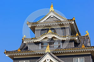 Okayama Castle or Crow Castle in Okayama