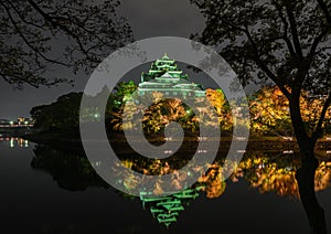 Okayama castle in Okayama, Japan