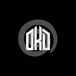 OKD letter logo design on BLACK background. OKD creative initials letter logo concept. OKD letter design.OKD letter logo design on