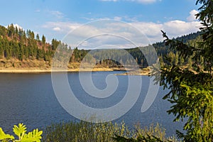 Okerstausee okertalsperre reservoir in National Park Harz, Germany